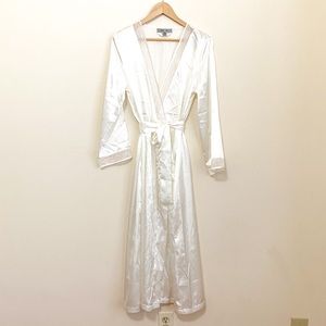 Morgan Taylor Intimates Full Length Lace Tie Robe